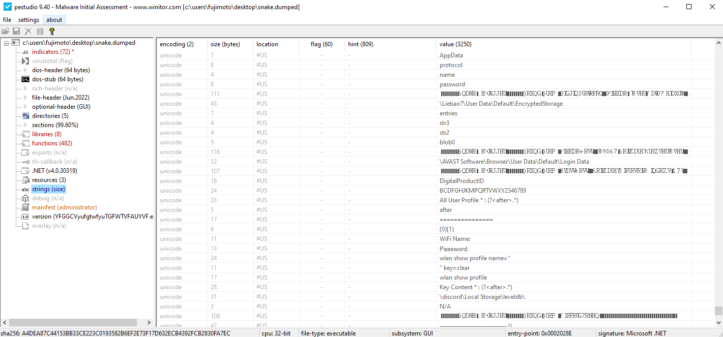 pestudio dumped