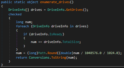 Unused enum drives